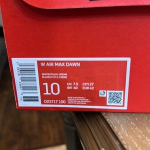 Nike Air Max Dawn "White/Peach Cream/Lt Liquid Lime" Women's Shoe